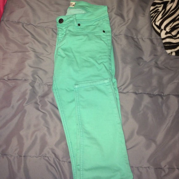 Mint skinny jeans