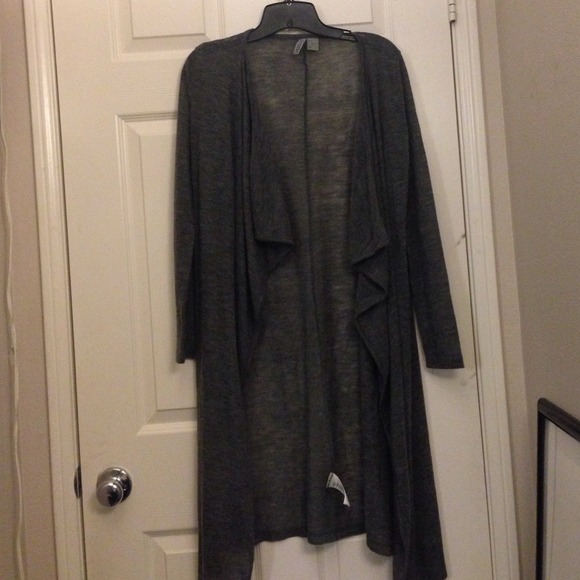 Long grey cardigan