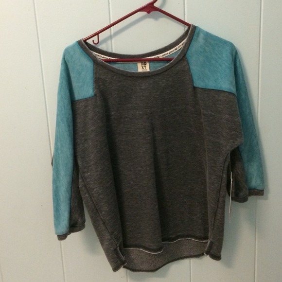 Blue and grey sweater