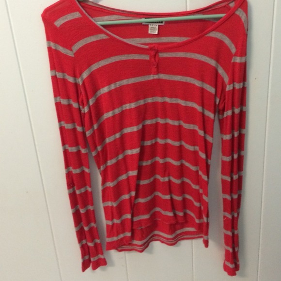 Red striped top