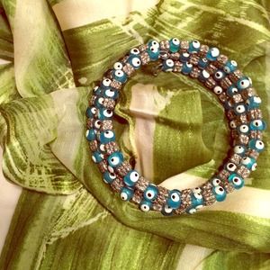 Evil eye trio bracelet