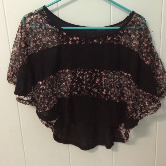 Batwing floral top