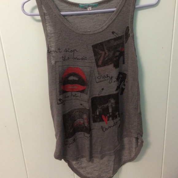 Girly gray tank top