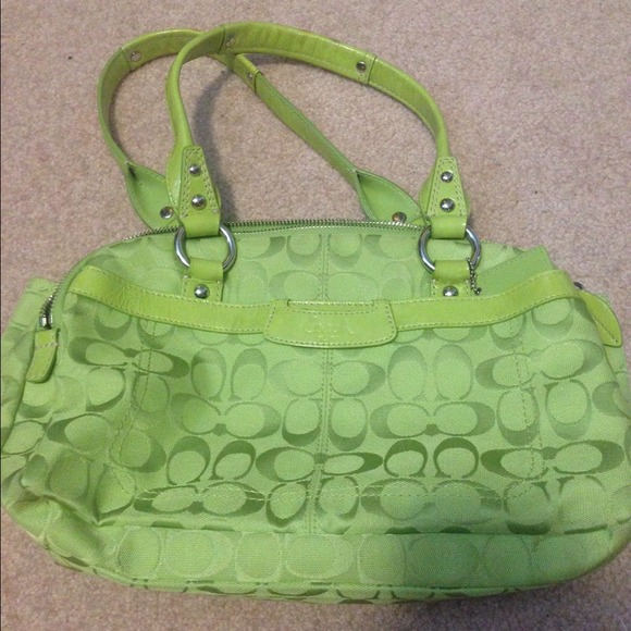 Authentic Coach Green Handbag
