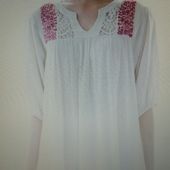 Embroidered Lace Dress or Tunic Top