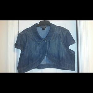 Short-sleeved Crop jean jacket