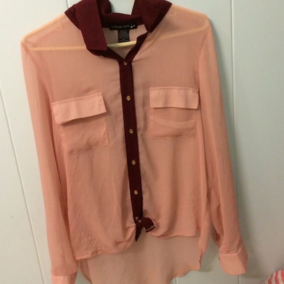 Pink chiffon top