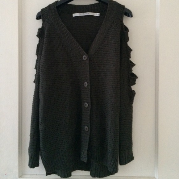 LF LADDY CARDIGAN OLIVE NWOT