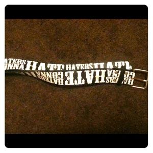 Haters gonna hate leather belt