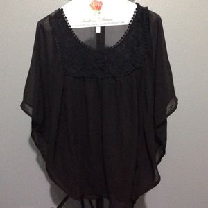 Black chiffon blouse