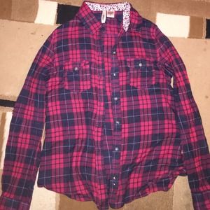 Passport red and blue flannel