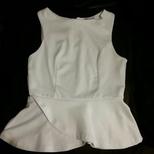 White Peplum Shirt