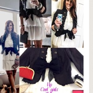 BCBG  BNWT white ruffle dress really Cute