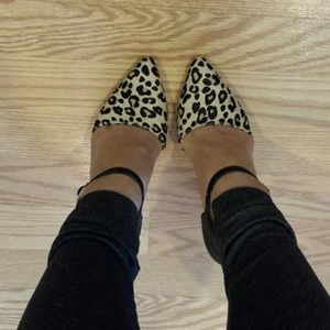 Cynthia rowley leopard pointy toe pumps