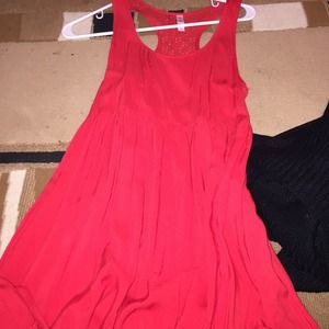 Red summer dress