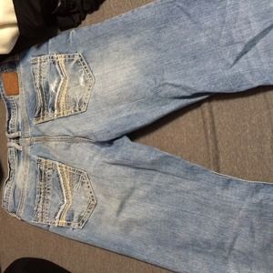 Men buckle jeans