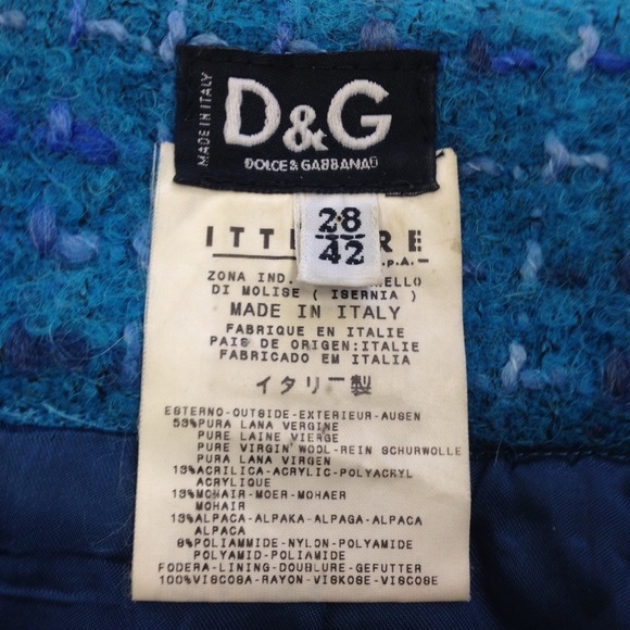 DOLCE & GABBANA Blue Tweed Skirt - Picture 3 of 4