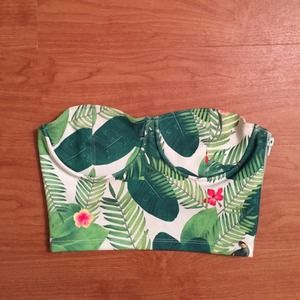 Zara tropical bustier top