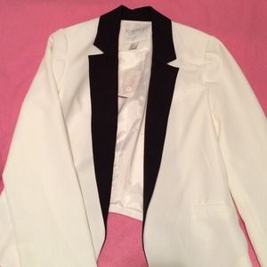 Cream and black blazer