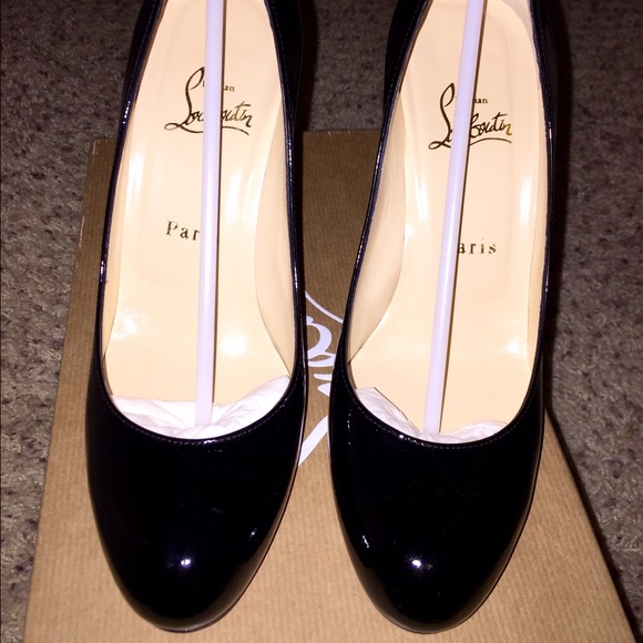 Christian Louboutin Black Patent Simple Pump 100mm