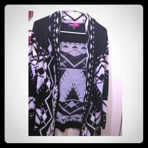 Aztec print cardigan