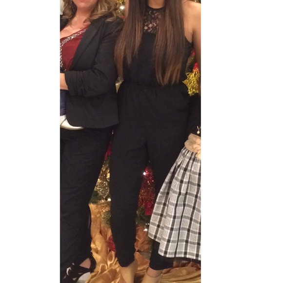 Black halter jumpsuit