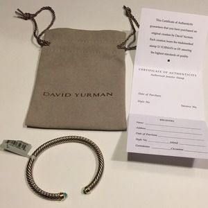 Yurman Cable Classics Bracelet w/ Blue Topaz &Gold