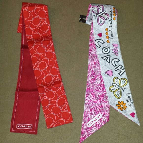 2 bundle silk Coach pony scarves - Picture 1 of 1