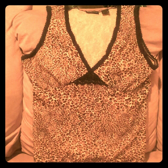 New York & company Leopard Tank