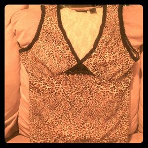New York & company Leopard Tank