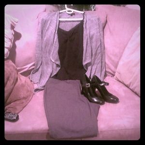 Outfit -incl. Pants, blk tank, cover up &.shoes