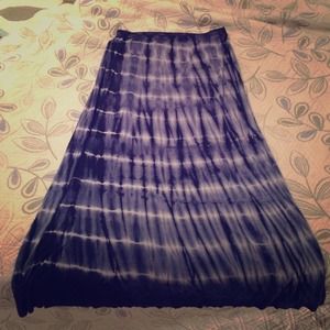 Navy blue and white Tryst full length skirt!