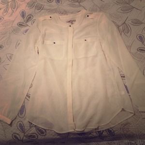 Banana Republic long sleeve creme button up!
