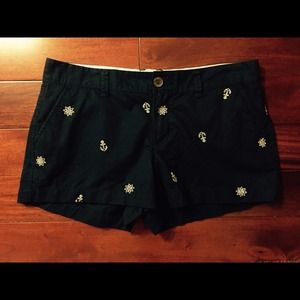 Navy Anchor Shorts