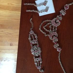 3 piece sapphire jewelry set