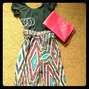 Wide leg tribal pants