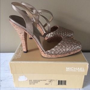Michael kors metallic heels