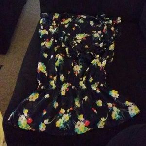 Navy blue flower dress shirt