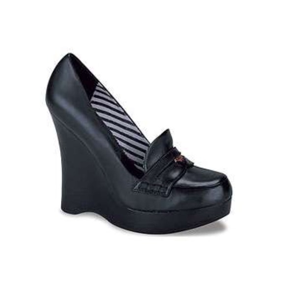 L.A.M.B. Black penny loafers