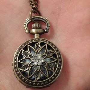 Brass Pocket Watch Necklace