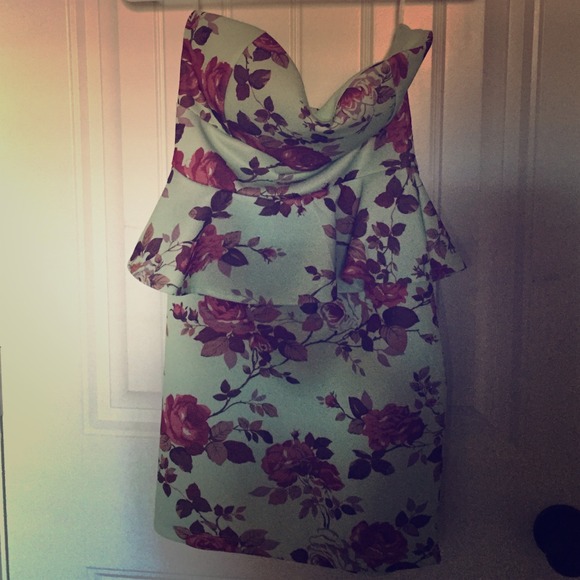 Mint green peplum dress