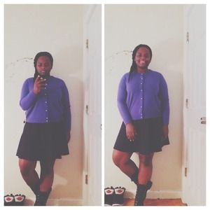 Purple Button Down Sweater