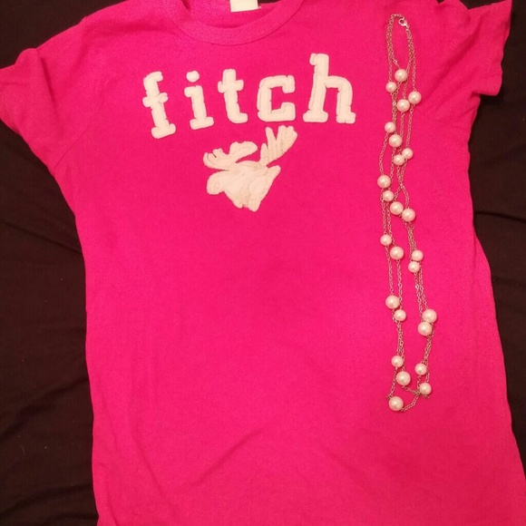Hot Pink Abercrombie & Fitch Muscle Shirt s xl