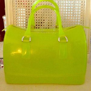 Furla Candy Satchel Handbag in Neon Green!