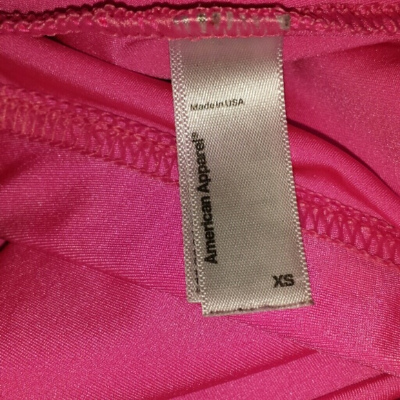 American Apparel fuchsia shiny leggings