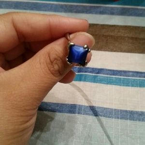 Sterling silver blue stone ring