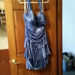 Sparkling blue tier dress.