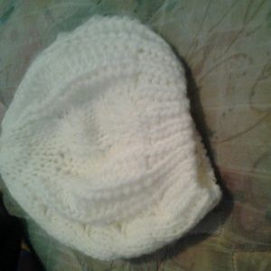 White beanie beret