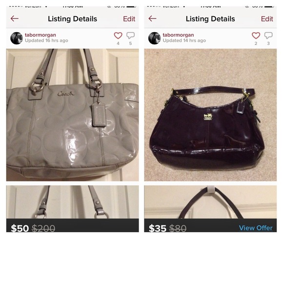 Bundle for @ceroh 2 Authentic Coach bags