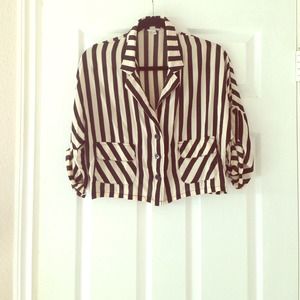Black and white stripped tunic